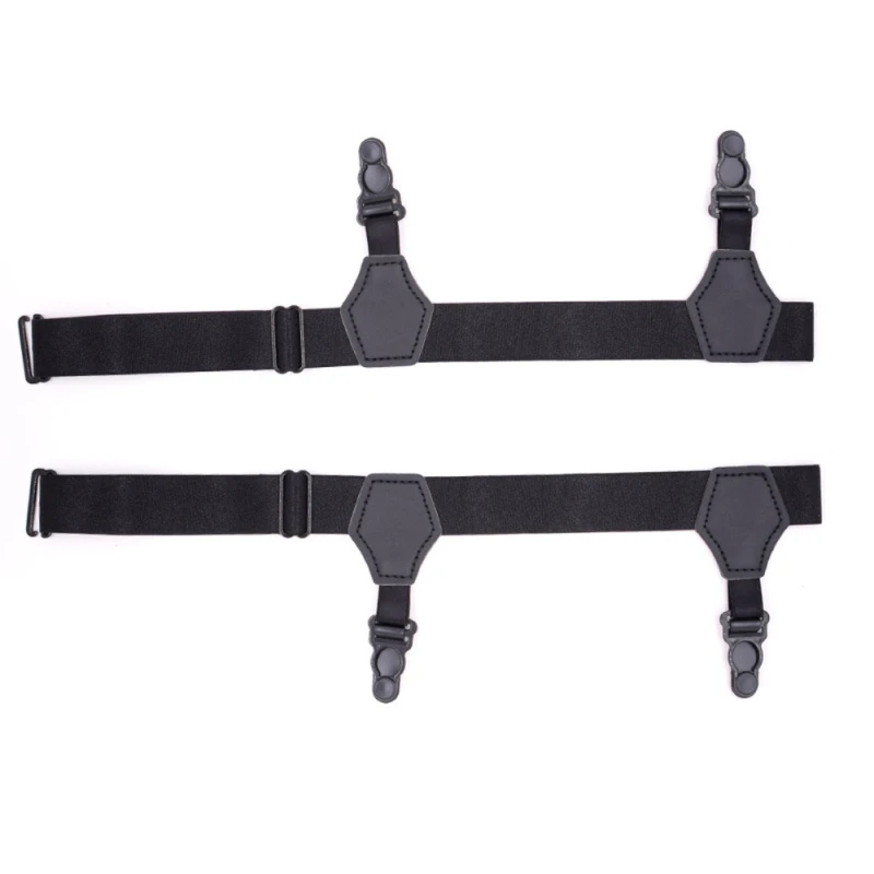

2Pcs/Set Unisex Socks Garters Belt Suspenders Adjustable Non-slip Double Clips