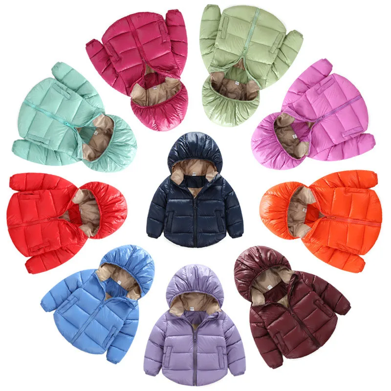 

0-5Y Hooded Winter Boy Girl Coats Parkas Toddler Jacket Kids Clothes Casaco Casual Fashion Down Outerwear Children Clothing