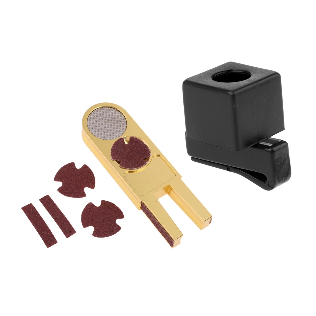 Portable Chalk Holder Billiards Pool Cue Sticks Accessories with Durable Belt Clip and U Billiards Snooker Cue Tip Scuffer