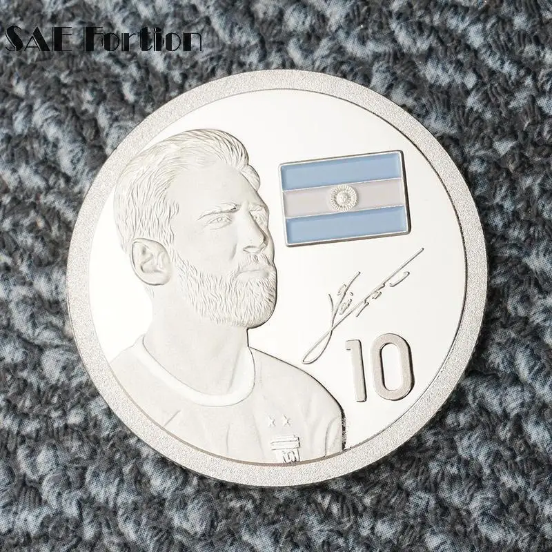 Месси монеты Аргентина Футбол Ace Памятная коллекция монет памятные сувениры коллекционные монеты