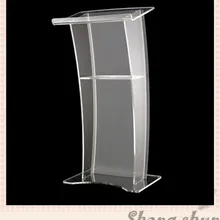 Прозрачная акриловая Трибуна/Lucite Chruch Podium/прозрачного ПММА Pulpit Современная церковная Pulpit трибуна для классных комнат Подиум