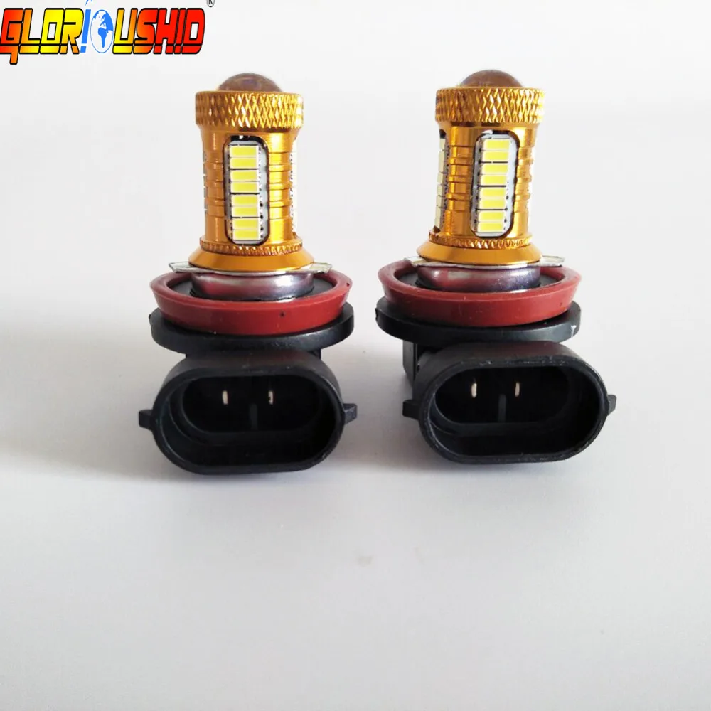 1 пара H11 Автомобильный светодиодный противотуманный светильник 6000K 800LM 4014 32SMD