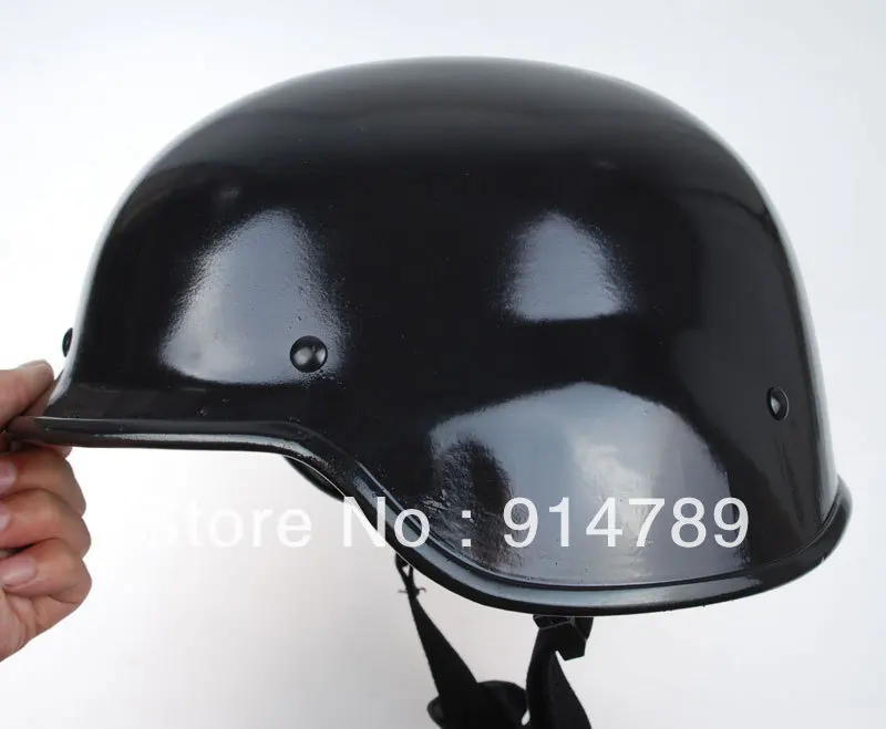 US SWAT AIRSOFT M88 STYLE STEEL HELMET GLOSSY BLACK-33365 | Тематическая одежда и униформа