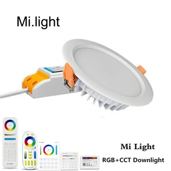 

Ultra Bright LED Recessed Downlight Round RGB CCT 6W 12W 15W WIFI RF Ceiling Lamp RGBW Aluminum AC 110V 220V 230V Led Panel Bulb