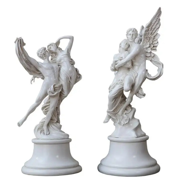 Ancient Greek mythology love character sculpture, modern resin angel crafts, lover statue home decorations wedding birthday gift Ancient Greek mythology love character sculpture, modern resin angel crafts, lover statue home decorations wedding birthday gift