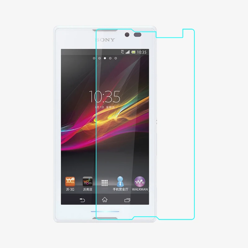 Закаленное стекло экран протектор для sony Xperia C S39h 2305 C2304 C2305 S39 двойная защитная