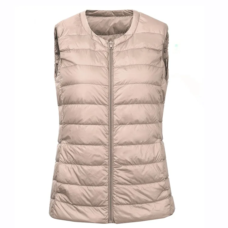 NewBang Brand 6XL 7XL Large Size Waistcoat Women's Warm Vest Ultra Light Down Vest Women Portable Sleeveless Winter Warm Liner - Цвет: khaki