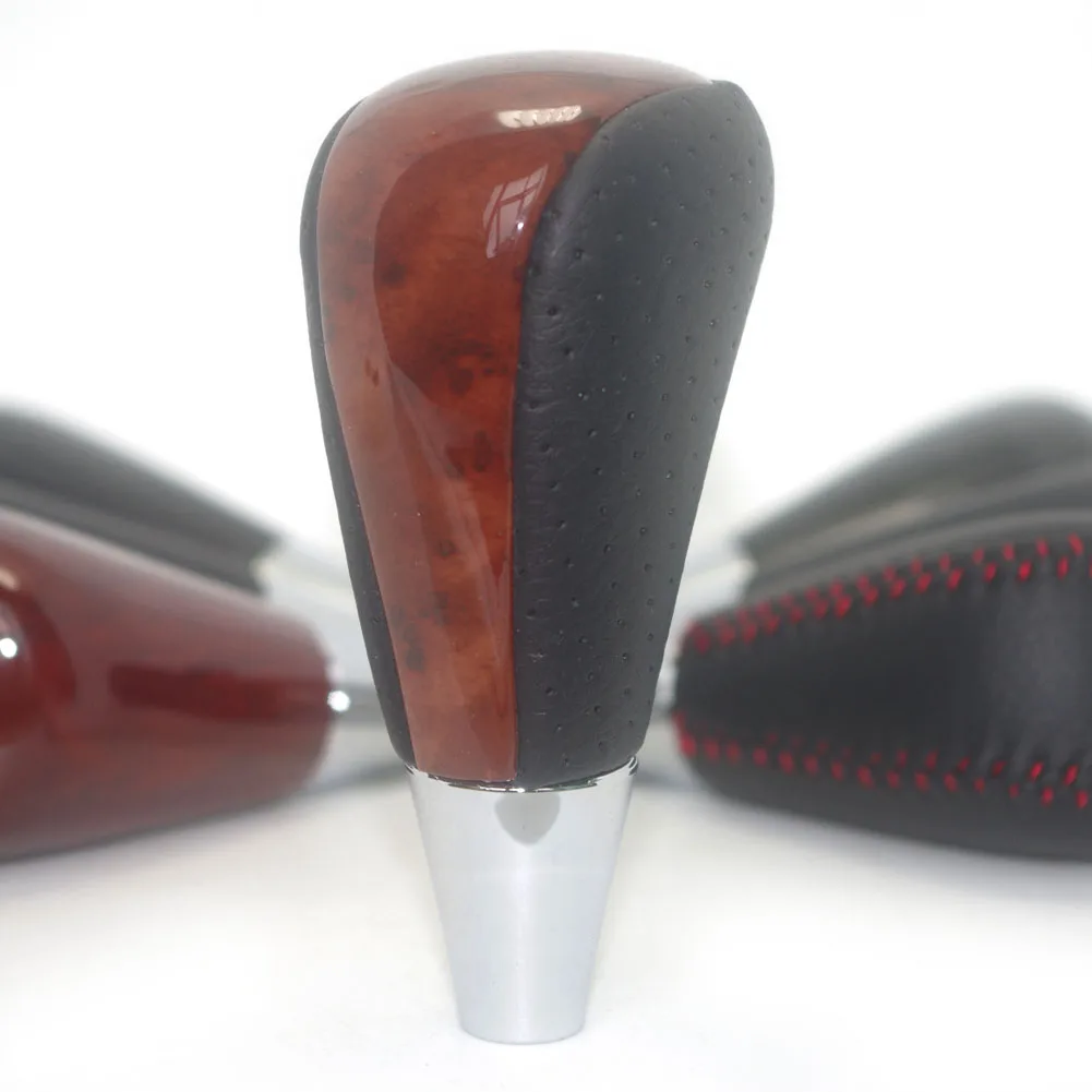 

Punched Leather Wood Shift Knob Replacement for Toyota Camry Land Cruiser Rav4 Avalon 4Runner Hiace Lexus ES ES GS IS LX LS RX
