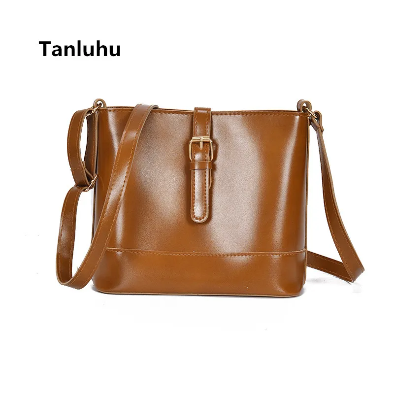 

Women Fashion High Quality Black Buckle Strap Shoulder Bags Lady Casual Medium Shoulder Bag Black Bags Sacs Pour Femmes E8044