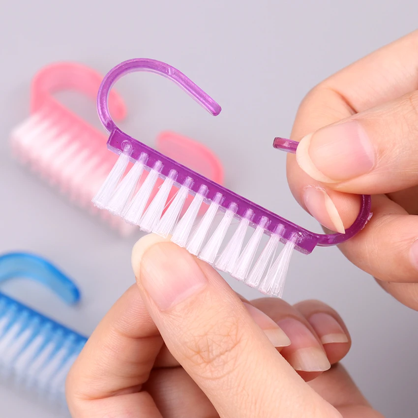 

1PC Nail Cleaning Clean Brush Tool File Manicure Pedicure Soft Remove Dust Small Angle Clear Tools for Nail Care