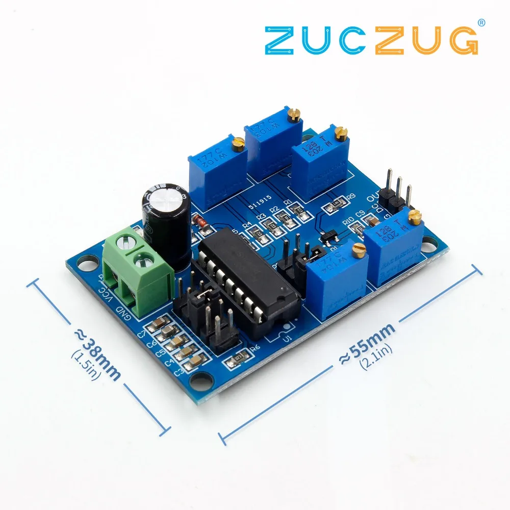 

ICL8038 Signal Generator Medium/Low Frequency 10Hz-450KHz Triangular/Rectangular/Sine Wave Generator Module 12V to 15V