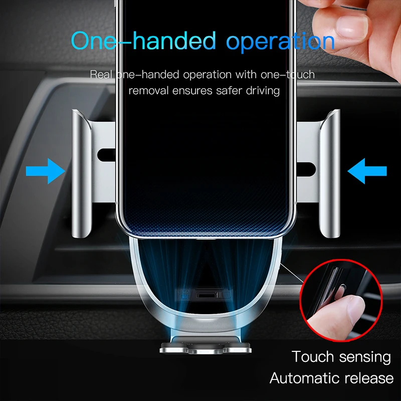  Baseus Electric Car Phone Holder For iPhone 11 Samsung Air Vent Mount Intelligent Touch Sensor Mobi