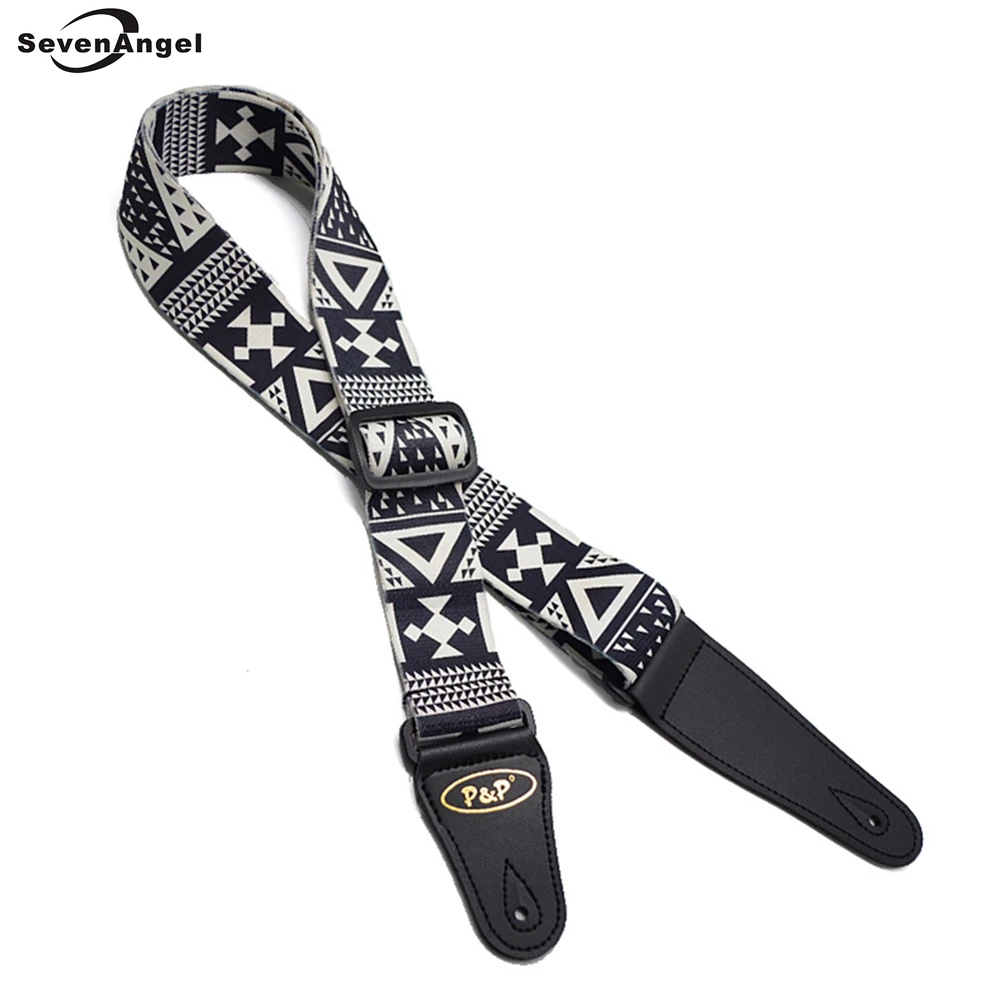 150cm Comfortable Soft Guitar strap Fully adjustable Polyester Belt PU