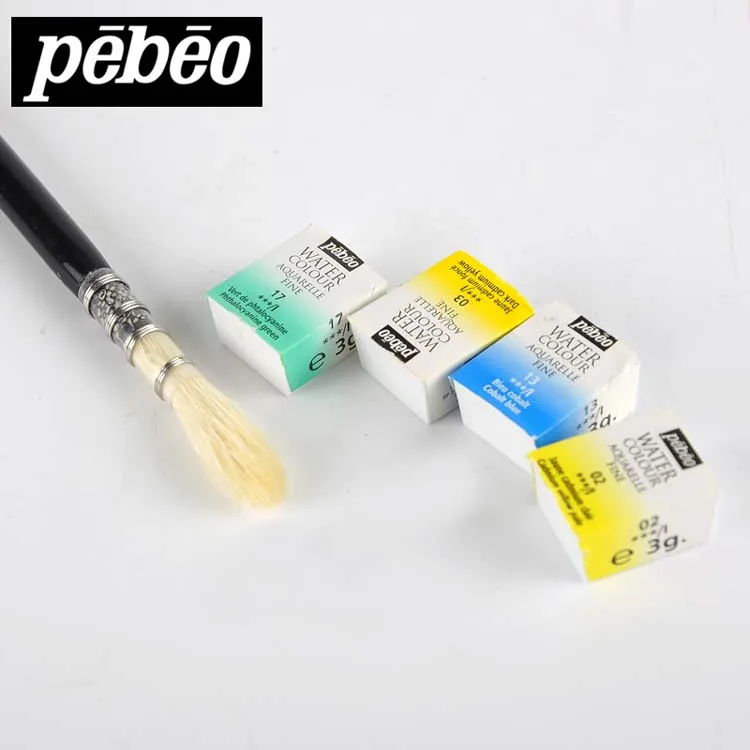 PEBEO акварель AQUARELLE тонкие твердые набор акварельных красок круглый металлический