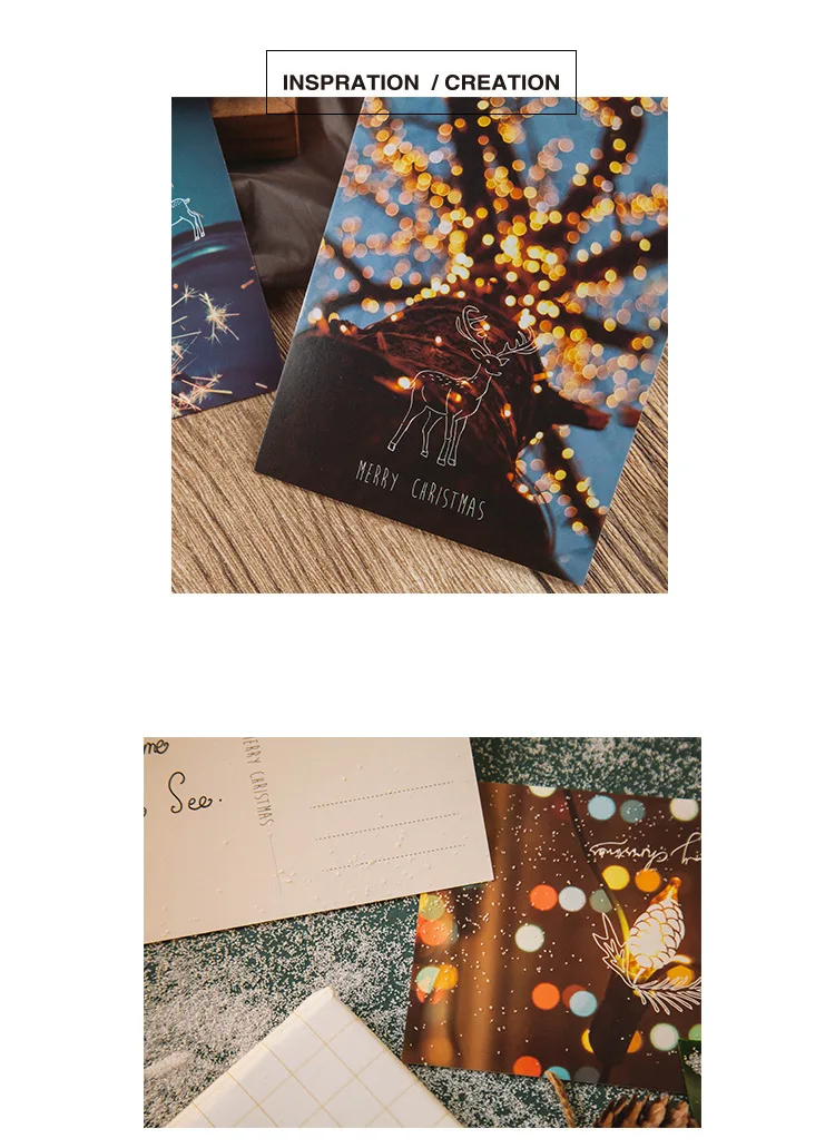 30 листов/комплект с Рождеством Христовым Luminou Почтовые открытки/открытка/Желание карты