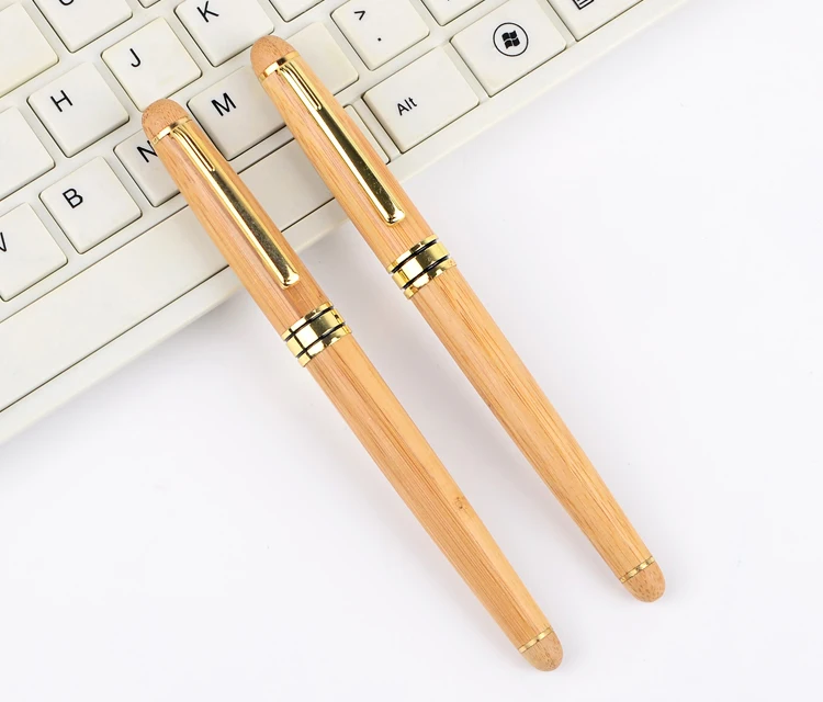 Роскошная бамбуковая перьевая ручка, чернила, средний наконечник, 0,5 мм, брендовые, школьные, офисные, деловые, подарки, ручки, канцелярские принадлежности