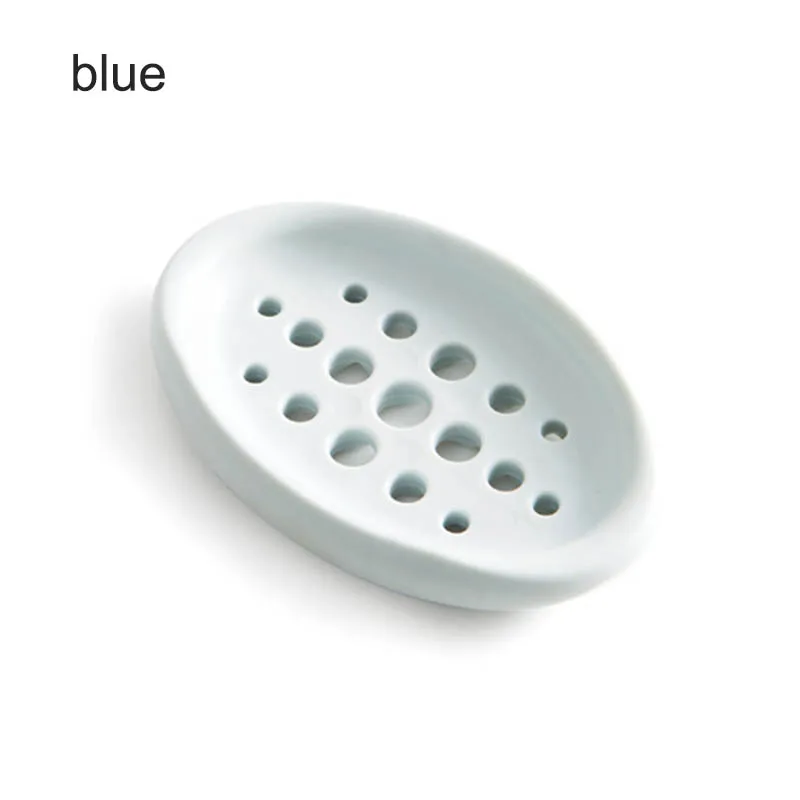 Нескользящие аксессуары для ванной, дренажный инструмент, полый мыльница, слив, мыльница, кухонные гаджеты, мыльница для душа, 1 шт., силикон - Цвет: Синий