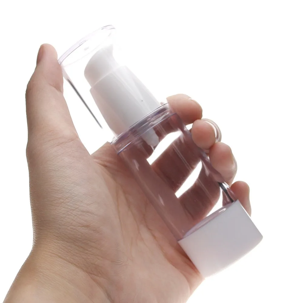 

30ml Transparent Airless Pump Vacuum Bottle Toiletries Container Refillable Plastic Dispenser Travel Cosmetic Containers #225815