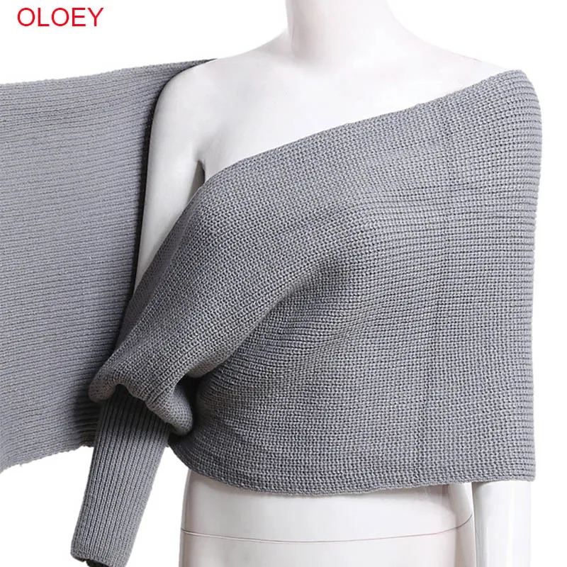 OLOEY Long Sleeve Sweaters Women 2019 Autumn Sexy Off Shoulder Wrap Knitted Sweaters Tops V Neck Slim Pullovers Jumper Shawl OLOEY Long Sleeve Sweaters Women 2019 Autumn Sexy Off Shoulder Wrap Knitted Sweaters Tops V Neck Slim Pullovers Jumper Shawl