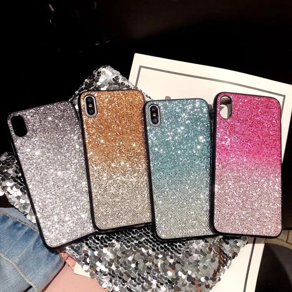 

Diamond Rhinestone Plush ball Phone Sticker Silicone Cover Case Bracket For iphone 7 6 S 8 8plus X XS XR MAX Popular Girl