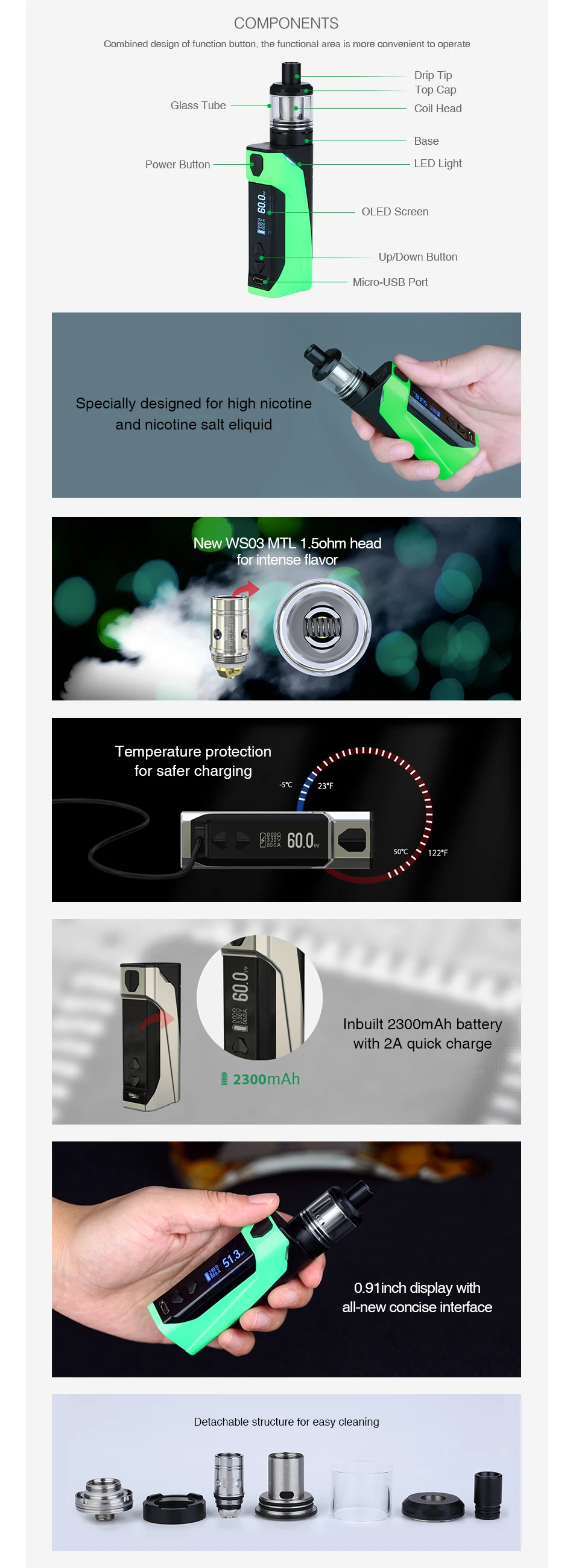 WISMEC CB-60 with Amor NS VW Kit 2300mAh