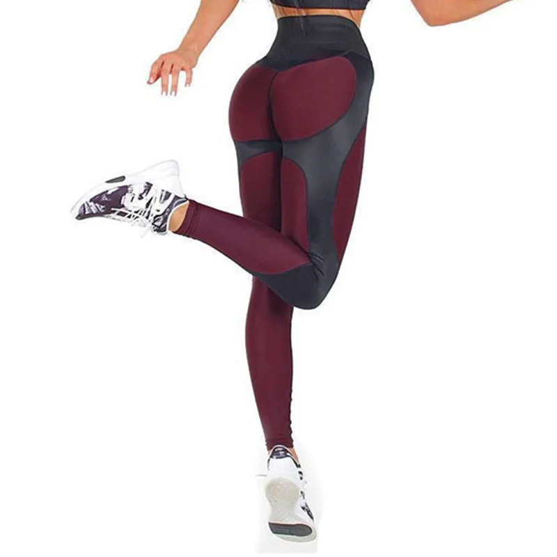 

NORMOV Fashion Women Casual Leggings High Waist Ankle-Length Pants Patchwork Push Up Slim Leggings Sexy Workout Fitness Leggings