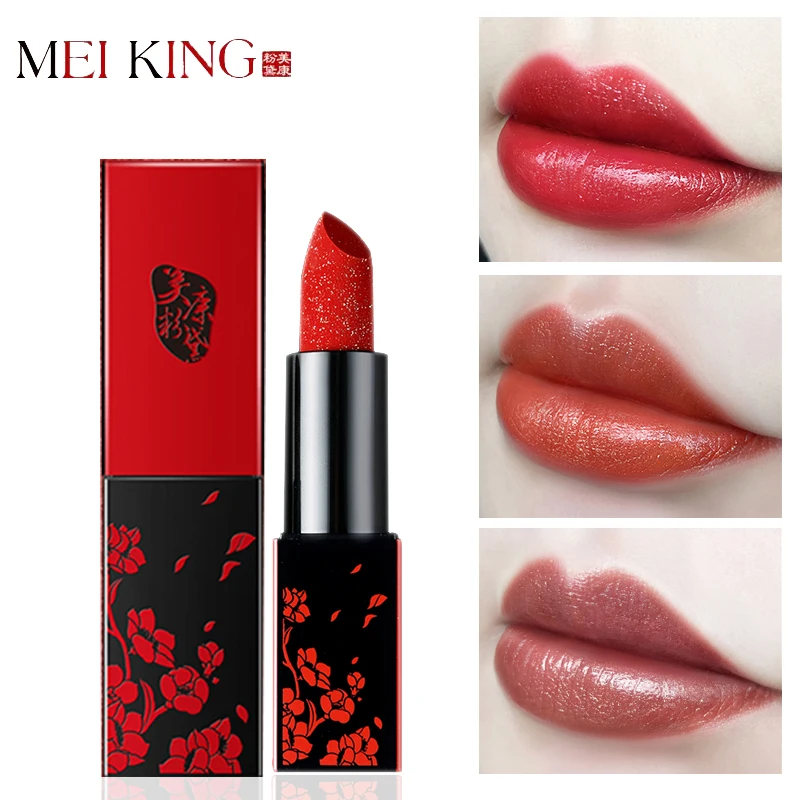 

MEIKING matte lipstick waterproof Velvet Lip Stick 19 Colors Sexy Red Brown Moisturizing Women Fashion Make up Gift Lip care