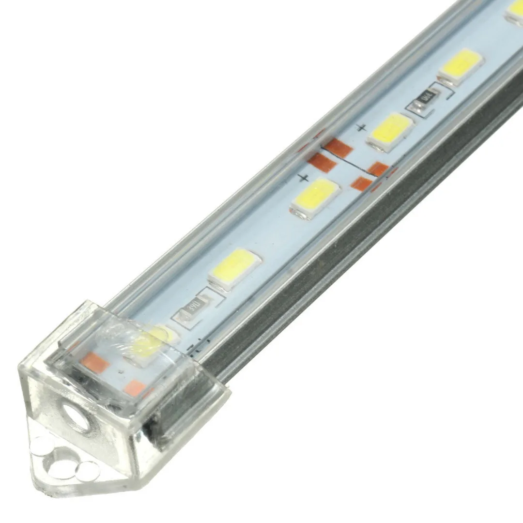 2Pcs/set 30cm 12V Clear White 21LED 5630 SMD Car Bar Cabinet Interior Strip Light