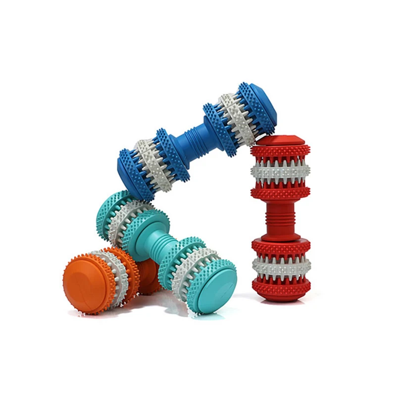 

Interactive Dog Toys Training Supplies Slow Food Toys Dumbbell Rubber toys For Large medium and small Dogs Intellectual toy