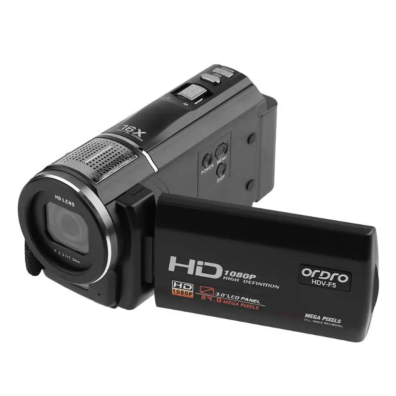 

Ordro HDV-F5 3 inch Touch Screen 24MP Digital Video Camera 16X Zoom Camcorder 1080P Full HD DV EU Plug