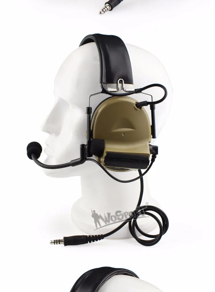 Redução de Ruído Cancelamento de Captação de Som Eletrônico para Duas Vias para Walkie Tactical Comtac Headset Talkie Comunicação Capacete ii 6 High Quality Esporte e Lazer