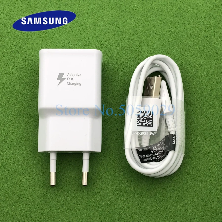 

For Samsung S6 S7 Edge Note 4 5 3 Fast Charger Travel Adapter EU US Galaxy S5 S4 9V1.67A USB Cable Adaptive Charging Original