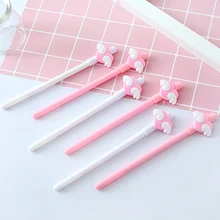 Милые гелевые ручки для письма каваи розовое сердце 0,5 мм черные чернила ручка для школы офиса канцелярские принадлежности подарок