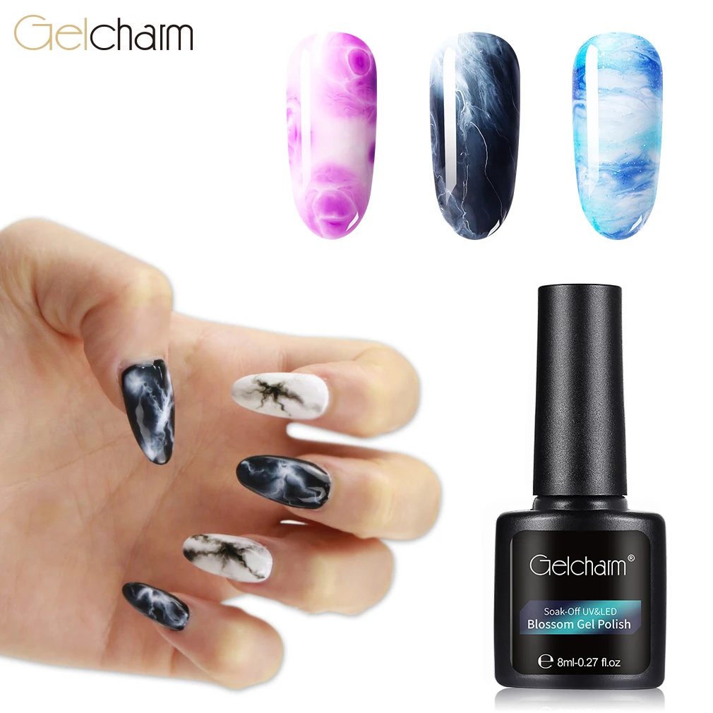 

Blossom Gel Nail Polish 8ml Gelpolish Soak Off UV LED Hybrid Varnish Lucky Long Lasting Base Top Coat Stamp Primer Ink GelCharm
