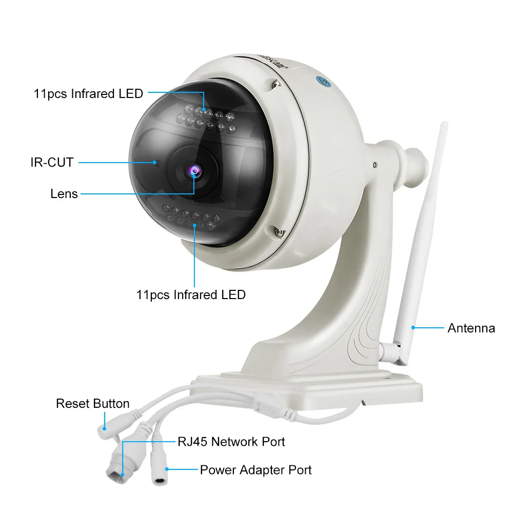 Wanscam 1080P PTZ IP камера Wi Fi наружная Сеть беспроводной безопасности CCTV наблюдения