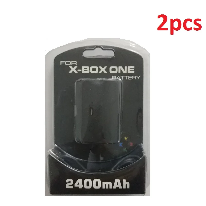 2 шт 2400 mAh аккумулятор+ зарядный кабель для Xbox One игровой беспроводной контроллер перезаряжаемая Замена батарей оптом