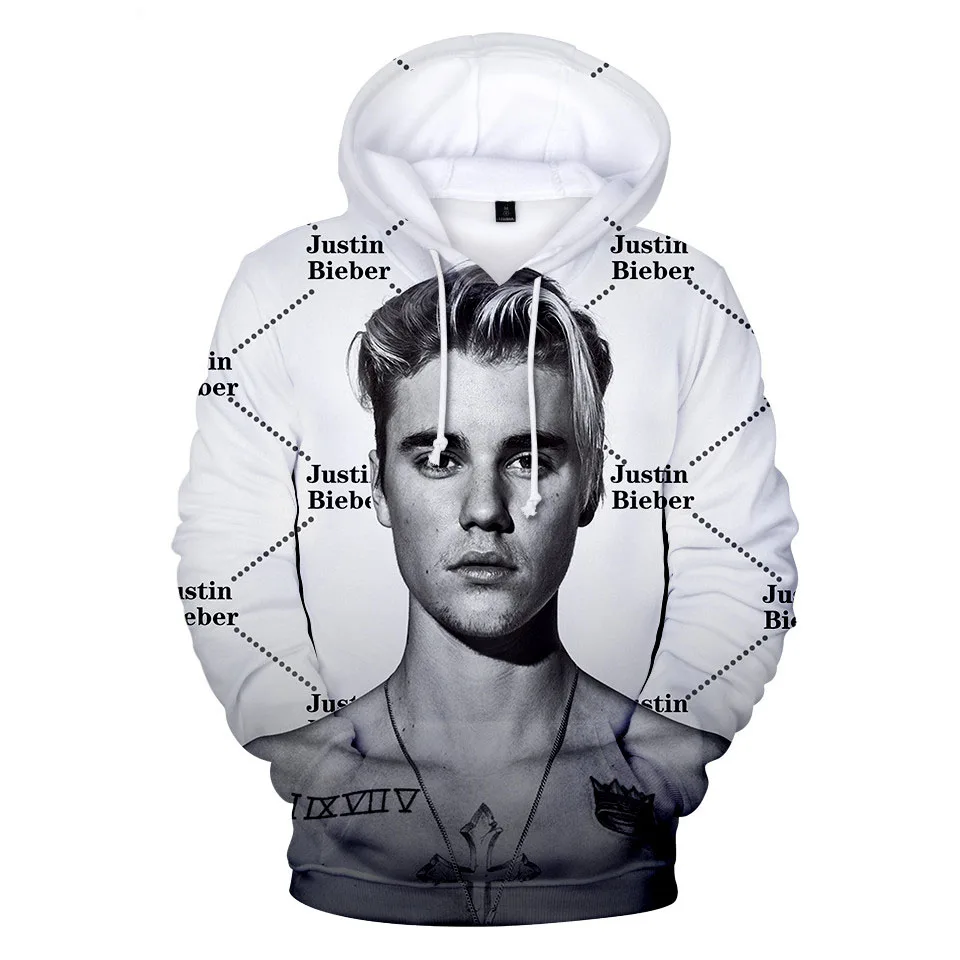 Justin Bieber Singer Men/Women 3D Hoodies Sweatshirt Spring/Autumn Fashion Idol Singer Hipster Brand Design Top