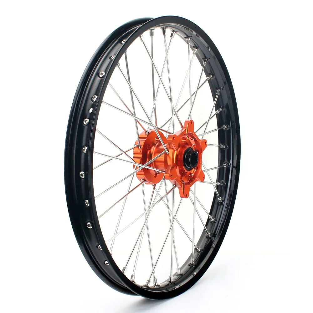 Передний обод колеса BIKINGBOY 1 6*21 &quotMX 36 спиц для KTM EXC 125 03 16 SX 150 XC 2013 2014 200 250 15 SX250