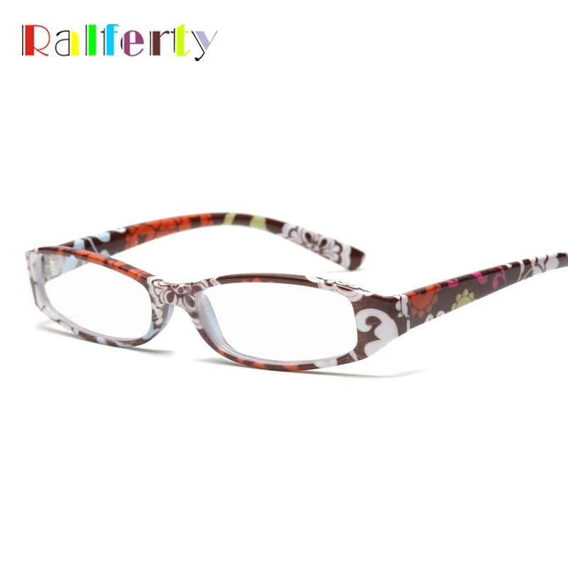 Ralferty, очки для чтения, Для женщин цветок печатных при дальнозоркости, очки для зрения оптического Линзы для очков с сумкой+ 1,0/1,5/2,0/2,5/3,0/3,5/4,0
