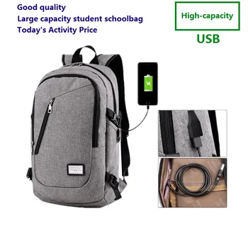 

Popular Design Waterproof Grey Color backpack laptop China Factory 35L Cheap Wholesale USB Charging Backpack Bag