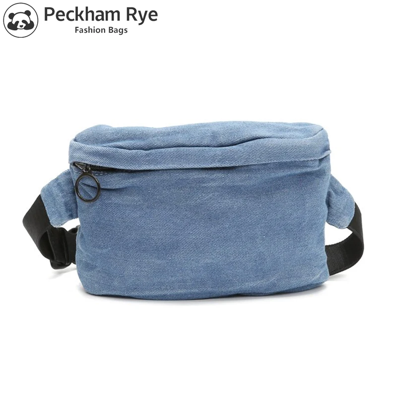 

2019 Fashion Jeans Waist Packs Denim Fanny Packs Women Pink Silver Fanny Pack Female Belt Bag Waist Packs Chest Phone Pouch