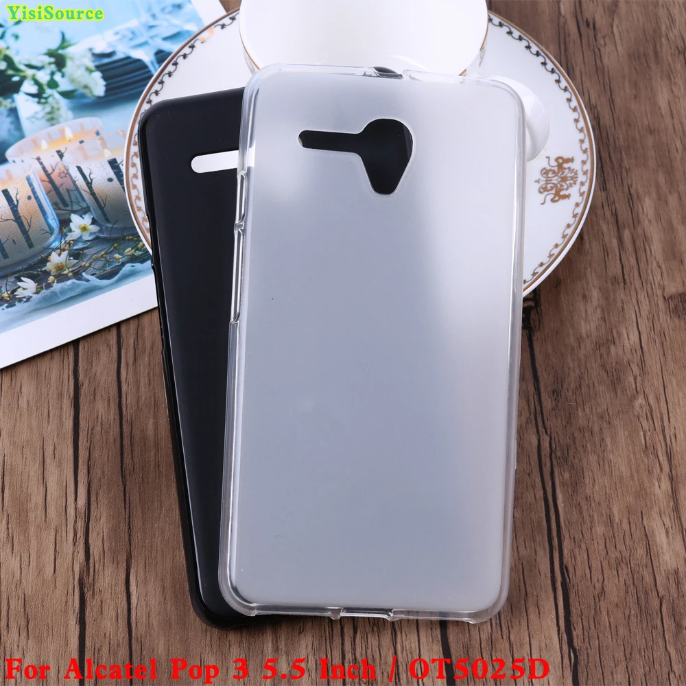 

Yisisource Soft Case for Alcatel Pop 3 5.5 TPU Cover For Alcatel One Touch Pop 3 5.5 OT5025 5025D Protective Silicone Back Shell