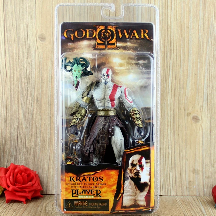 

NECA God of War Figure Kratos Action Figure Kratos in Golden Fleece Armor with Medusa Head Toy 18cm