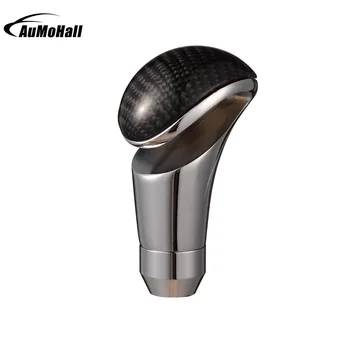 

Automobile Black Color Gear Shift Knob Car Carbon Fiber And Aluminum Shifter Lever Stick Shift Knob In Hook shape