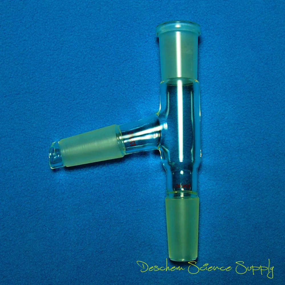 Industrial & Scientific Deschem 24/40,Three Way Glass Adapter,75 Degree Bent,Distillation Head