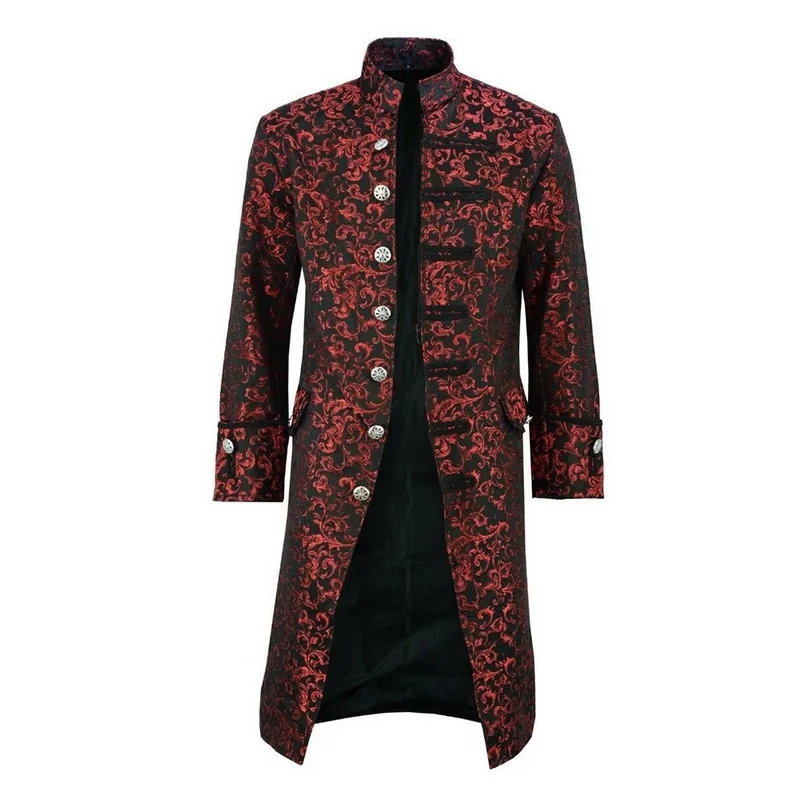 

SFIT NEW Mens Retro Tailcoat Goth Long Steampunk Formal Gothic Victorian Frock Retro Medieval costumes Tailcoat Steampunk Jacket