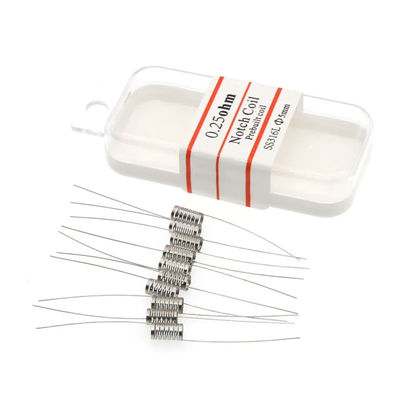 E-XY Notch coil 10PCS/BOX heating wire 0.25ohm premade Pre-built coils big for RDA RBA Atomizer E-XY Notch coil 10PCS/BOX heating wire 0.25ohm premade Pre-built coils big for RDA RBA Atomizer