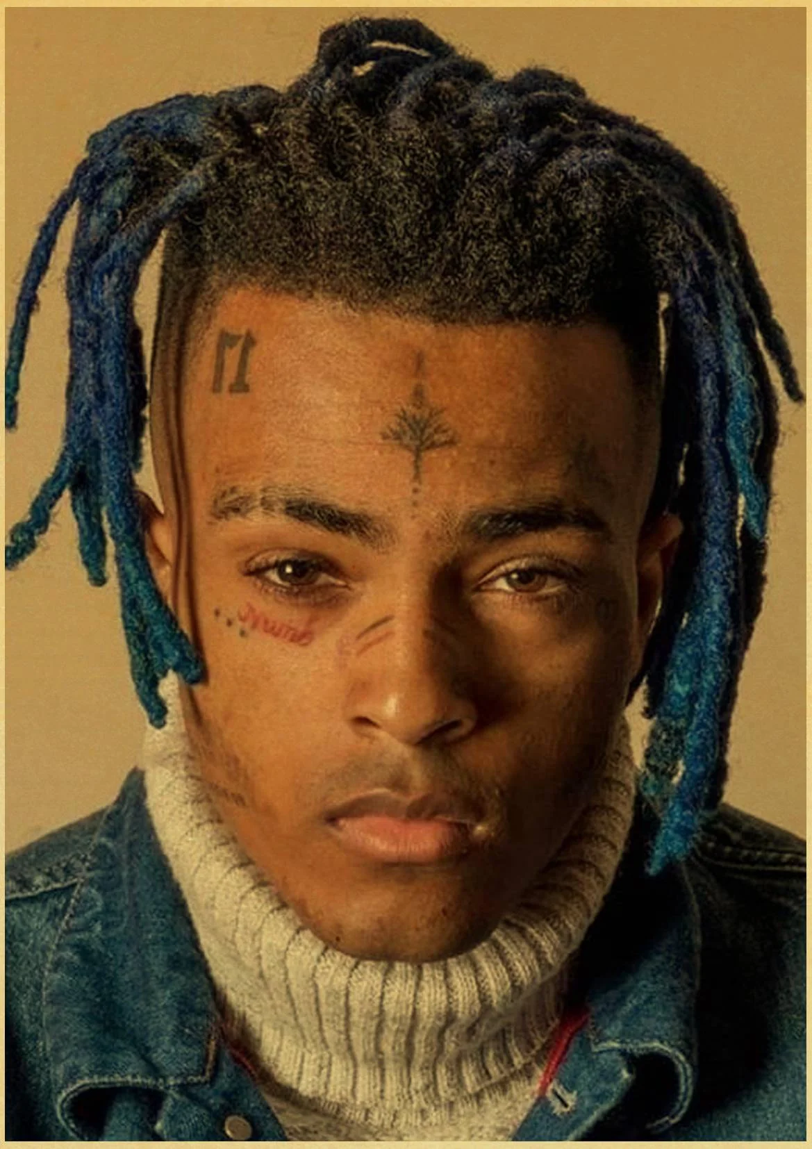 Классический американский рэппер Xxxtentacion Ретро плакат крафт-бумага наклейка для украшения дома стикер на стену - Цвет: E074