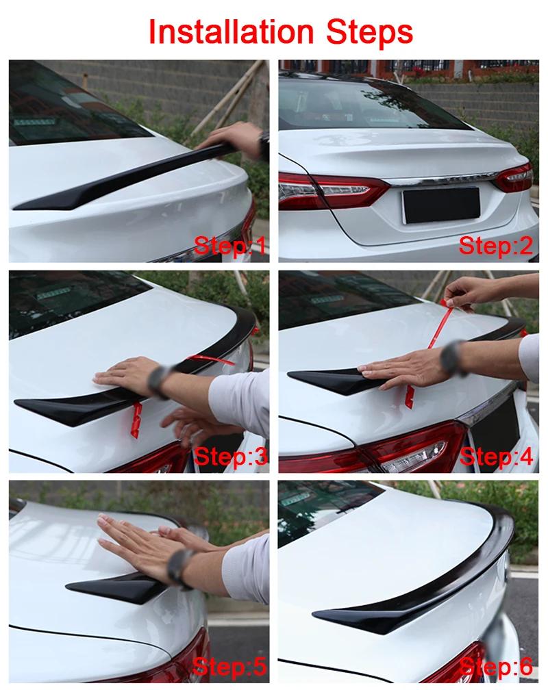 ABS для honda civic задний спойлер багажника задний бампер диффузор бамперы протектор задний спойлер от 2006 до 2011