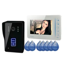 Freeship Con Cable Tecla Táctil de 7 “Teléfono Video de La Puerta Sistema de Intercomunicación de vídeo timbre de la cámara, sistema de timbre de teléfono con cable